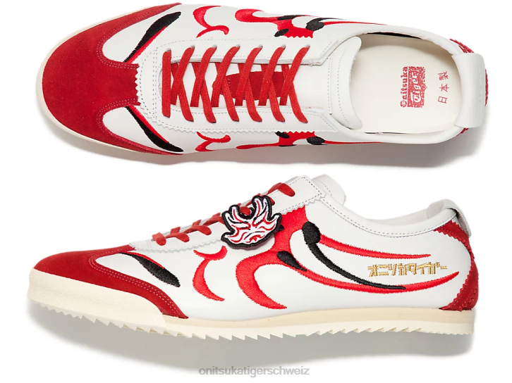 Onitsuka Tiger Mexiko 66 Deluxe Männer weiß/klassisches rot 8X88140 Schuhe