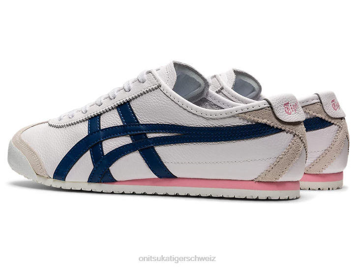 Onitsuka Tiger Mexiko 66 Frauen Weiß/Unabhängigkeitsblau 8X88584 Schuhe