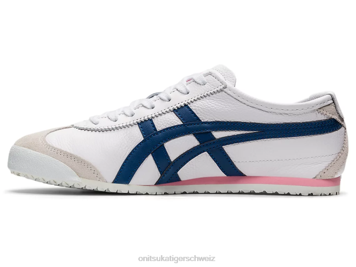 Onitsuka Tiger Mexiko 66 Frauen Weiß/Unabhängigkeitsblau 8X88584 Schuhe