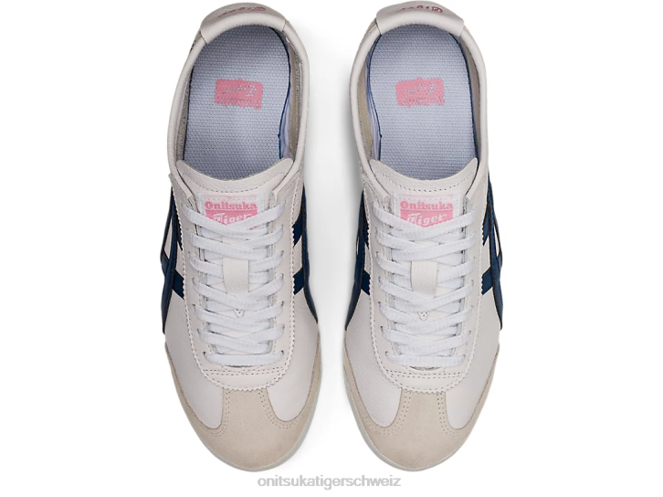 Onitsuka Tiger Mexiko 66 Frauen Weiß/Unabhängigkeitsblau 8X88584 Schuhe