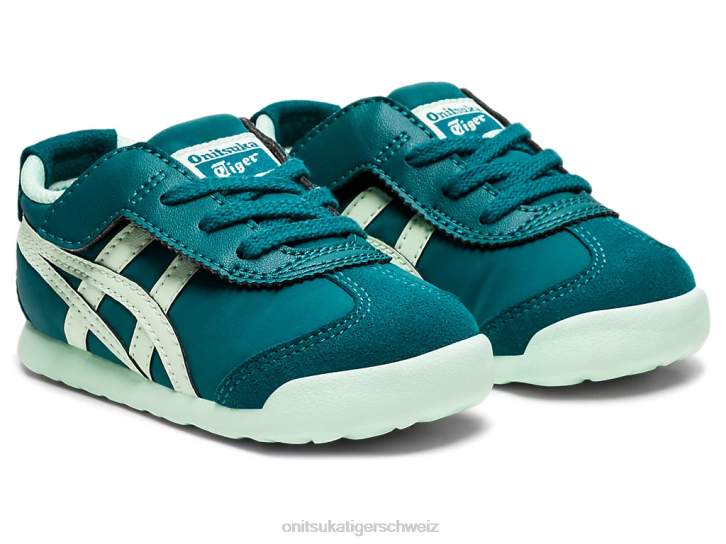 Onitsuka Tiger Mexiko 66 Kinder Samt-Kiefern-/Mint-Tönung 8X88643 Schuhe