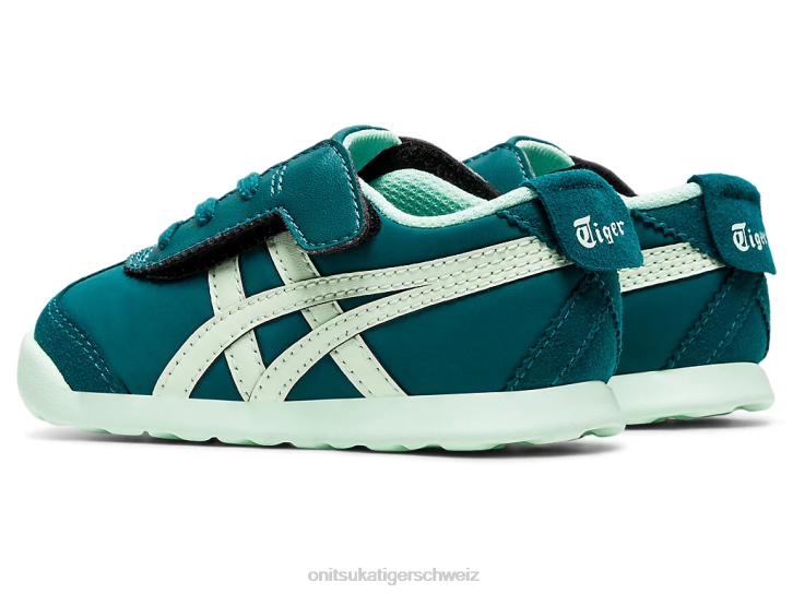 Onitsuka Tiger Mexiko 66 Kinder Samt-Kiefern-/Mint-Tönung 8X88643 Schuhe