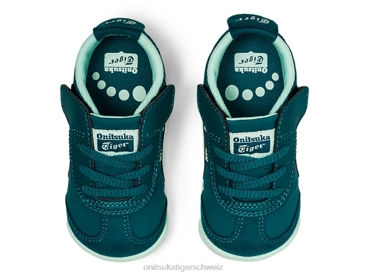 Onitsuka Tiger Mexiko 66 Kinder Samt-Kiefern-/Mint-Tönung 8X88643 Schuhe