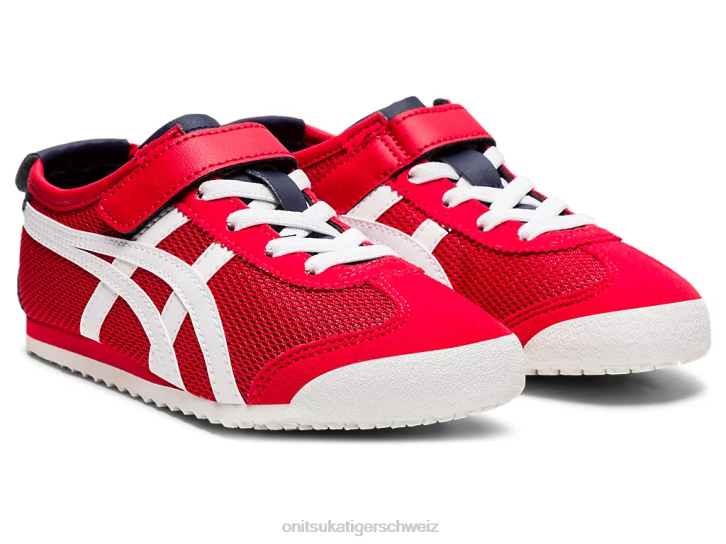 Onitsuka Tiger Mexiko 66 Kinder klassisches Rot/Weiß 8X88645 Schuhe