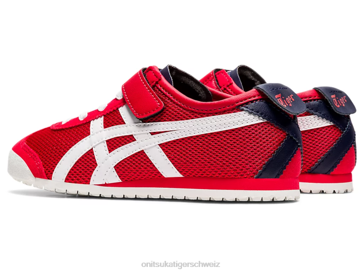 Onitsuka Tiger Mexiko 66 Kinder klassisches Rot/Weiß 8X88645 Schuhe