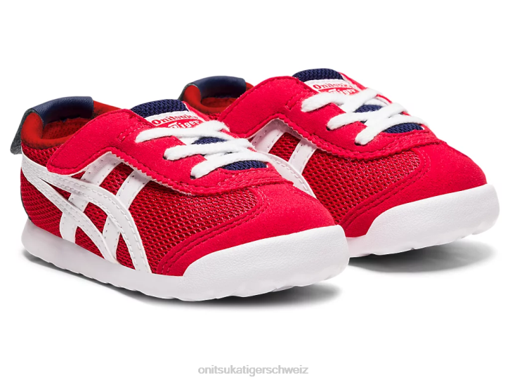 Onitsuka Tiger Mexiko 66 Kinder klassisches Rot/Weiß 8X88650 Schuhe