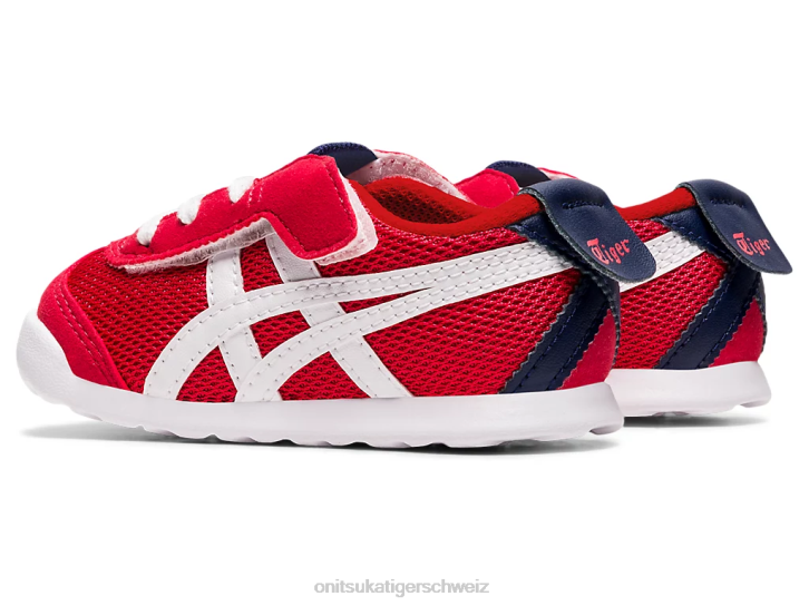 Onitsuka Tiger Mexiko 66 Kinder klassisches Rot/Weiß 8X88650 Schuhe