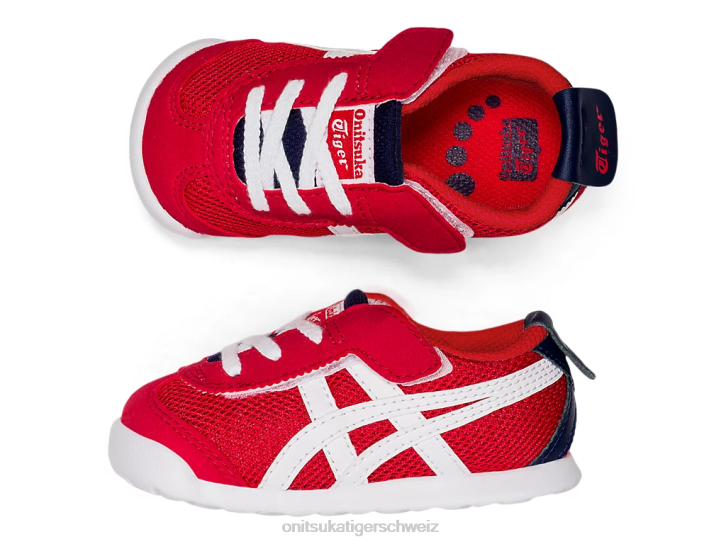 Onitsuka Tiger Mexiko 66 Kinder klassisches Rot/Weiß 8X88650 Schuhe