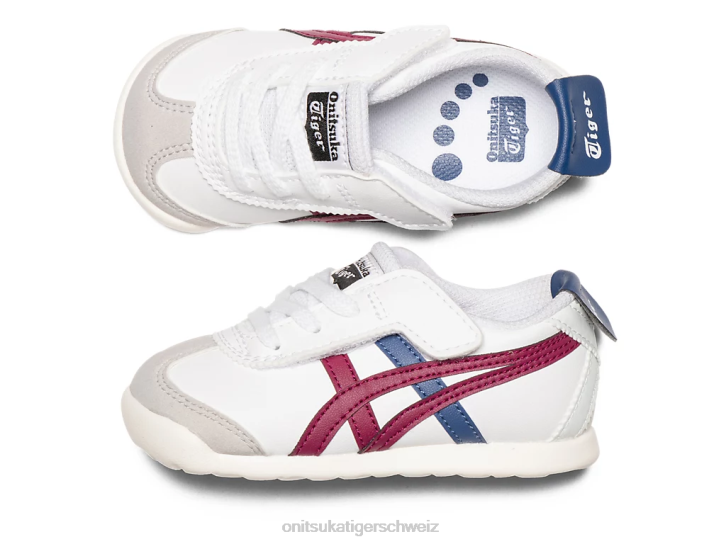 Onitsuka Tiger Mexiko 66 Kinder weiße/getrocknete Beere 8X88624 Schuhe