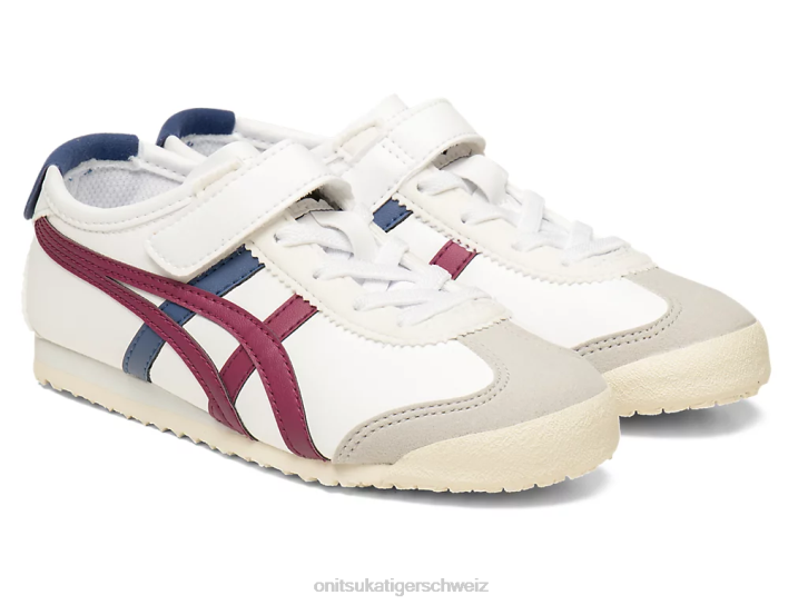 Onitsuka Tiger Mexiko 66 Kinder weiße/getrocknete Beere 8X88625 Schuhe