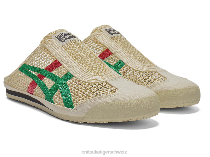 Onitsuka Tiger Mexiko 66 Sabot unisex Sahne/Grünkohl 8X8834 Schuhe