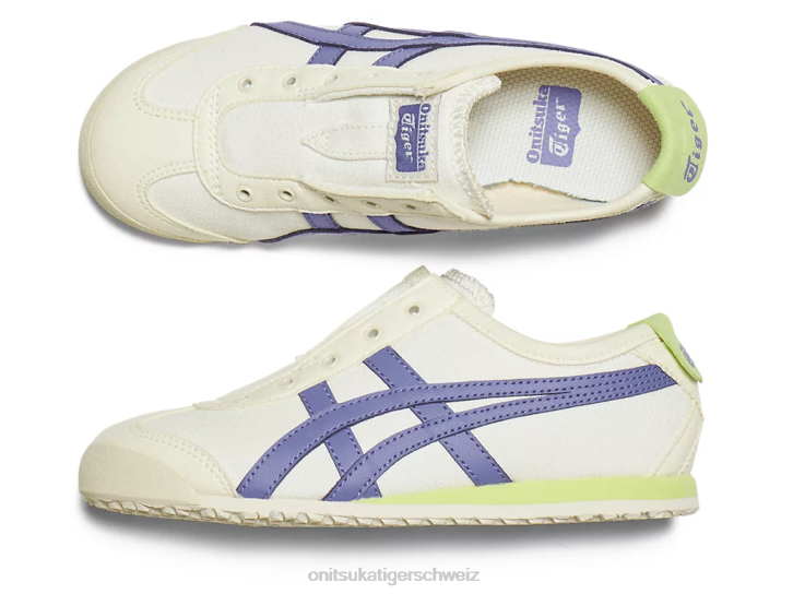 Onitsuka Tiger Mexiko 66 Slip-on unisex Creme/Ultramarinblau 8X8844 Schuhe