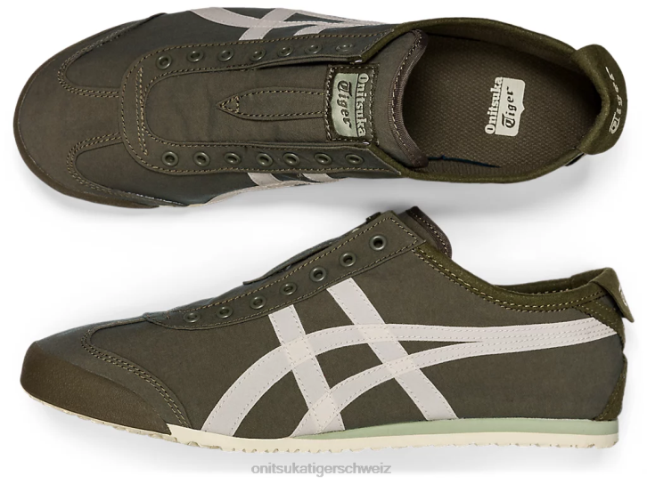 Onitsuka Tiger Mexiko 66 Slip-on unisex Mantelgrün/Birke 8X88180 Schuhe
