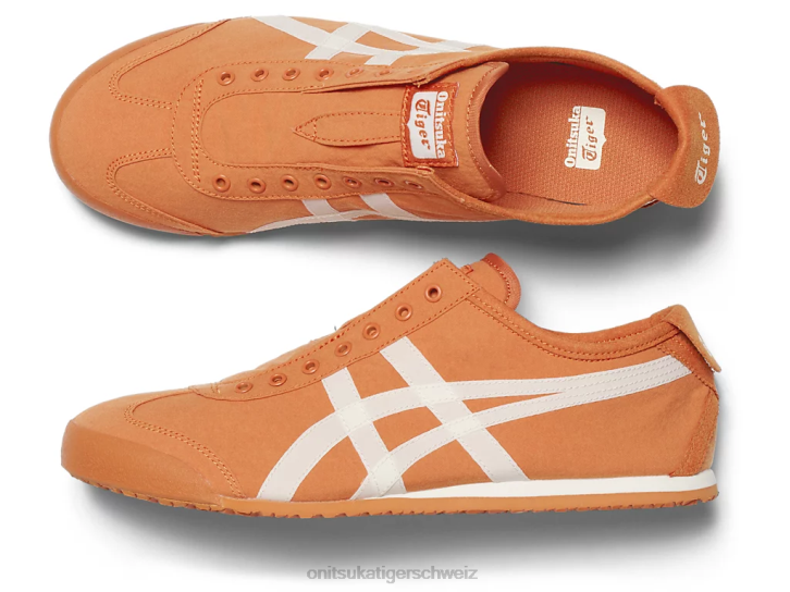 Onitsuka Tiger Mexiko 66 Slip-on unisex Rostorange/Creme 8X888 Schuhe
