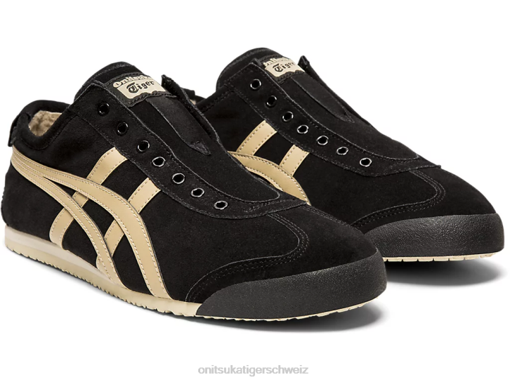 Onitsuka Tiger Mexiko 66 Slip-on unisex Schwarz/Holzkrepp 8X88348 Schuhe