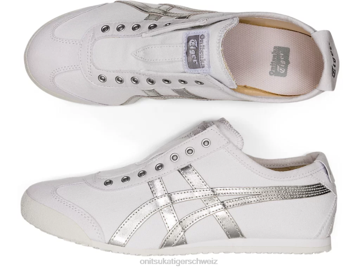 Onitsuka Tiger Mexiko 66 Slip-on unisex weiß/reines Silber 8X88181 Schuhe