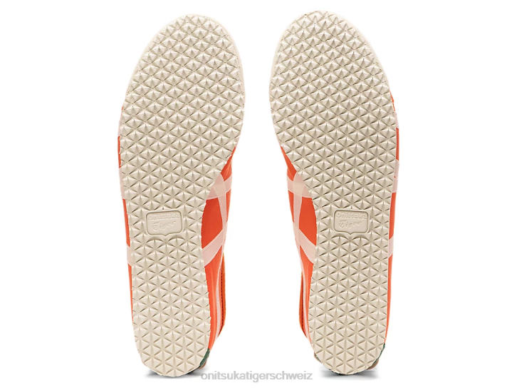 Onitsuka Tiger Mexiko 66 Slip-on unisex zinnoberrote Tomate/Sahne 8X88119 Schuhe