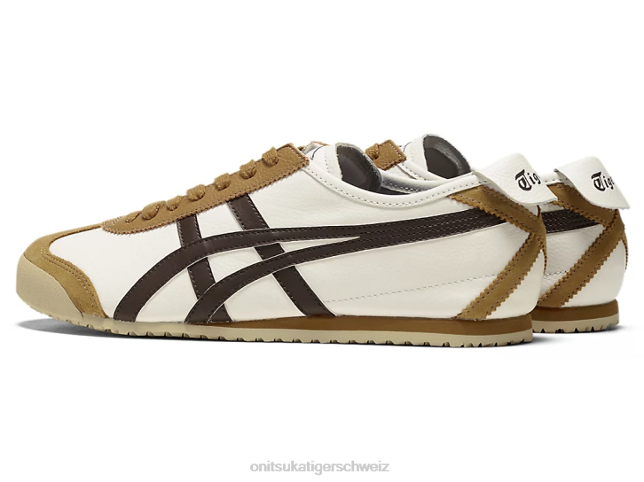 Onitsuka Tiger Mexiko 66 unisex Creme/Lakritzbraun 8X8888 Schuhe