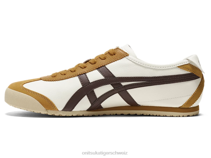 Onitsuka Tiger Mexiko 66 unisex Creme/Lakritzbraun 8X8888 Schuhe