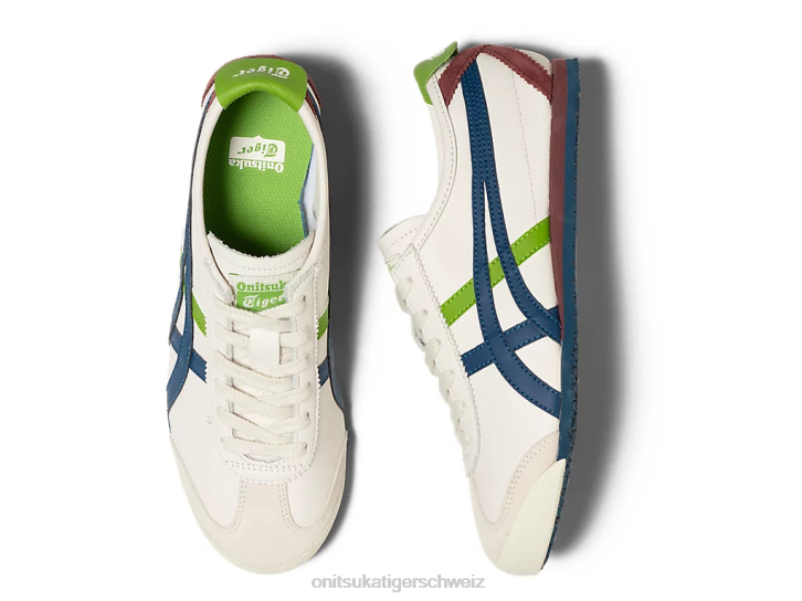 Onitsuka Tiger Mexiko 66 unisex Creme/Makoblau 8X8885 Schuhe