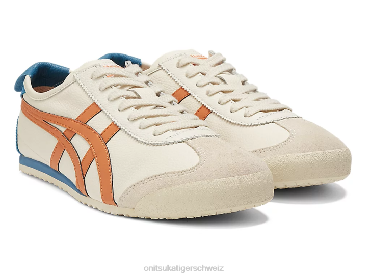 Onitsuka Tiger Mexiko 66 unisex Creme/Rostorange 8X8855 Schuhe