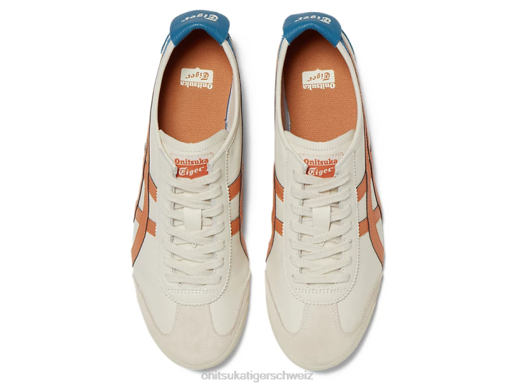 Onitsuka Tiger Mexiko 66 unisex Creme/Rostorange 8X8855 Schuhe