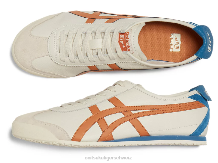 Onitsuka Tiger Mexiko 66 unisex Creme/Rostorange 8X8855 Schuhe