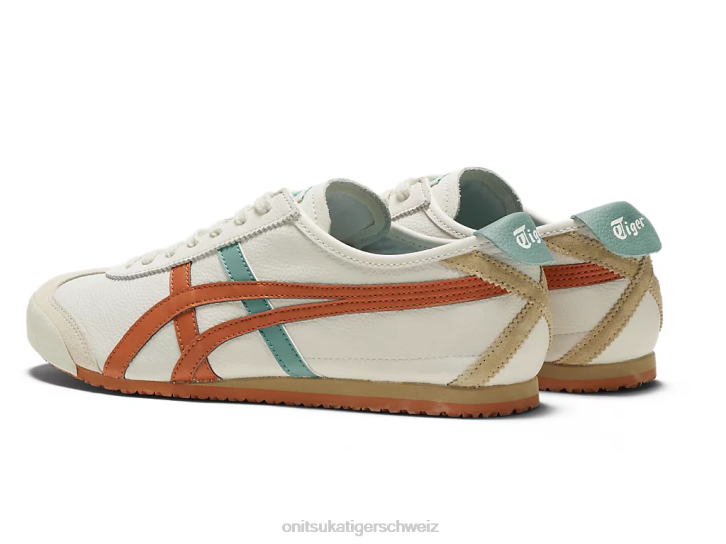 Onitsuka Tiger Mexiko 66 unisex Creme/pikantes Orange 8X8886 Schuhe