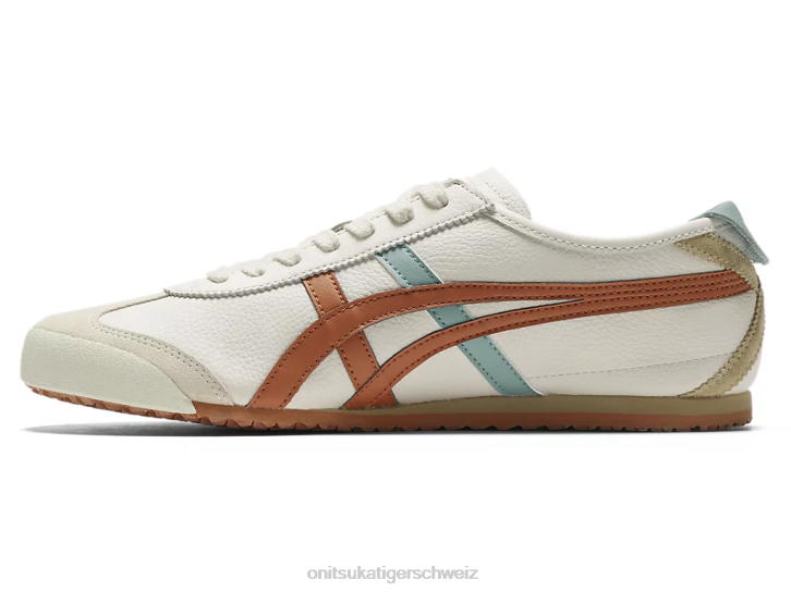 Onitsuka Tiger Mexiko 66 unisex Creme/pikantes Orange 8X8886 Schuhe