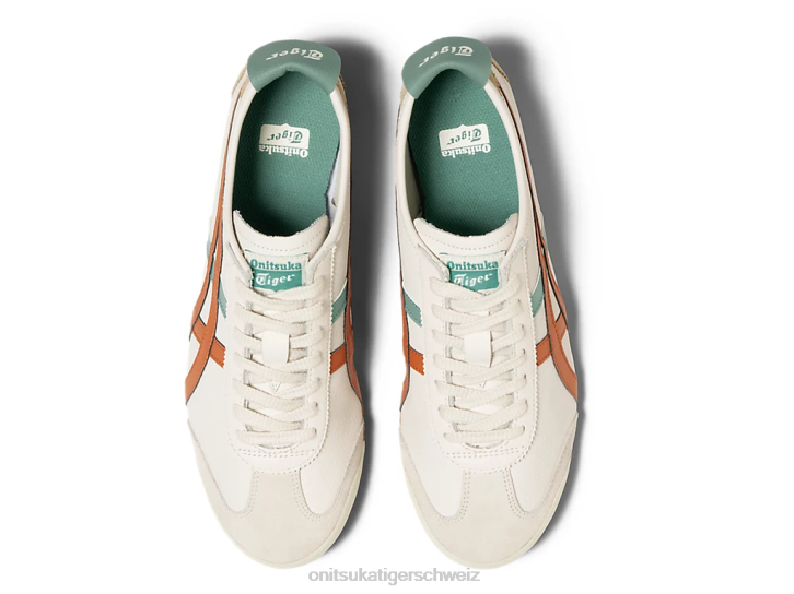 Onitsuka Tiger Mexiko 66 unisex Creme/pikantes Orange 8X8886 Schuhe
