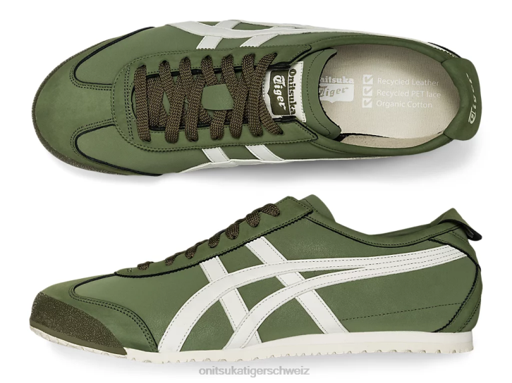 Onitsuka Tiger Mexiko 66 unisex Mantelgrün/Creme 8X88260 Schuhe