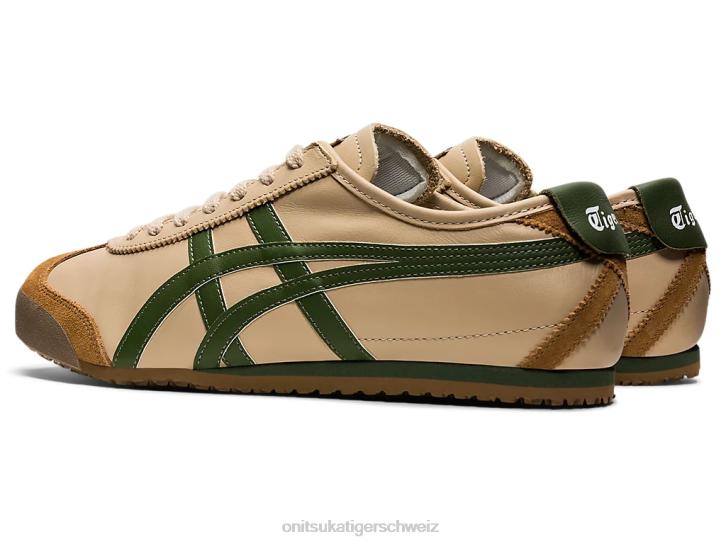 Onitsuka Tiger Mexiko 66 unisex beige/grasgrün 8X885 Schuhe