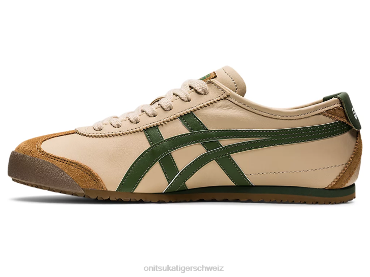 Onitsuka Tiger Mexiko 66 unisex beige/grasgrün 8X885 Schuhe