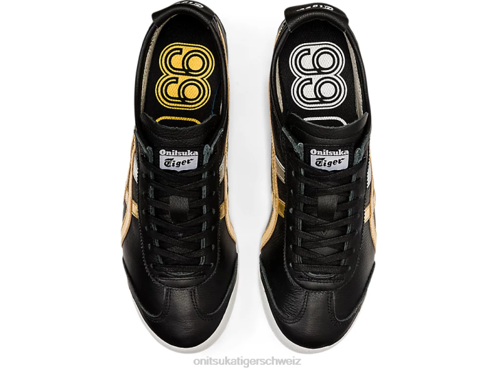 Onitsuka Tiger Mexiko 66 unisex schwarzes Gold 8X88357 Schuhe