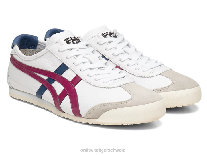 Onitsuka Tiger Mexiko 66 unisex weiße/getrocknete Beere 8X88131 Schuhe