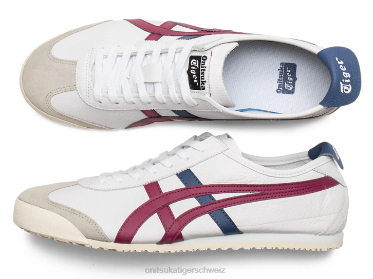 Onitsuka Tiger Mexiko 66 unisex weiße/getrocknete Beere 8X88131 Schuhe