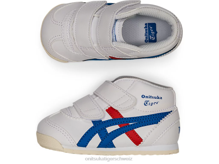Onitsuka Tiger Mexiko Mittelläufer ts Kinder weiß/directoireblau 8X88658 Schuhe