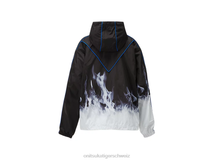 Onitsuka Tiger P-Track-Blouson Männer Schwarz Blau 8X88461 Kleidung