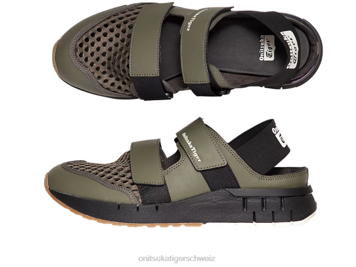 Onitsuka Tiger Rebilac-Sandale unisex Mantel grün 8X88100 Schuhe