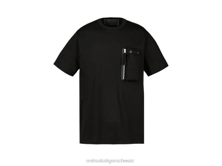 Onitsuka Tiger SS-T-Shirt Männer Schwarz 8X88376 Kleidung
