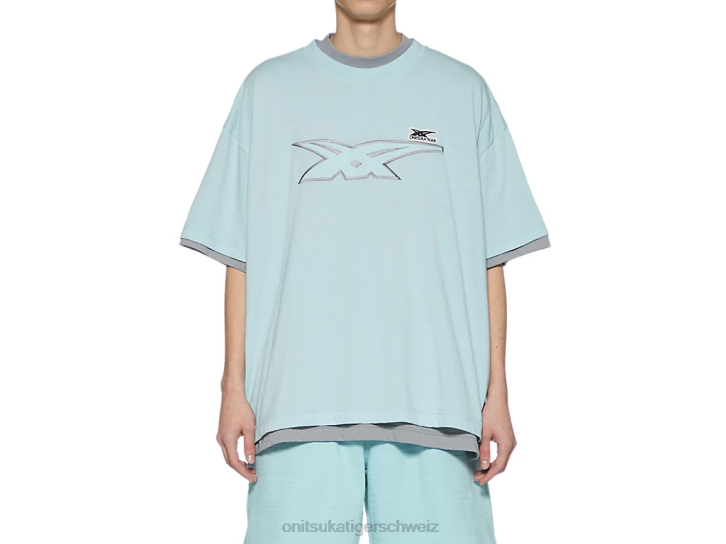 Onitsuka Tiger SS oben unisex hellblau/grau 8X88411 Kleidung