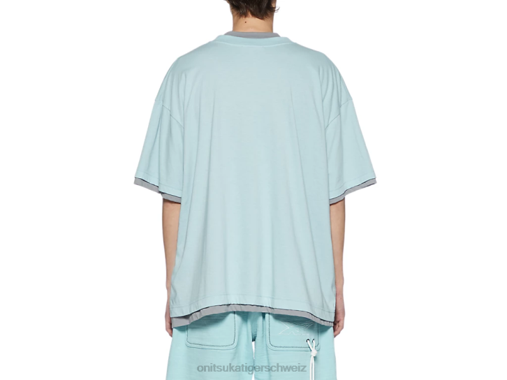 Onitsuka Tiger SS oben unisex hellblau/grau 8X88411 Kleidung