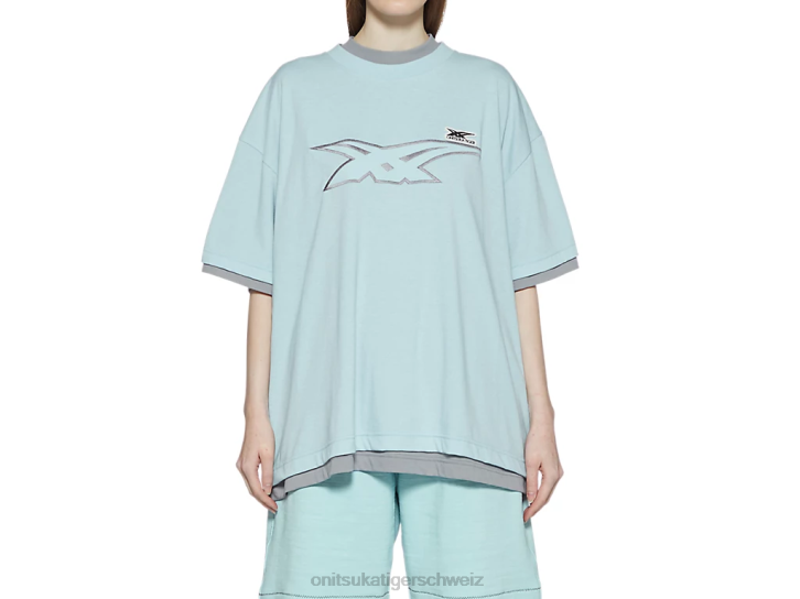 Onitsuka Tiger SS oben unisex hellblau/grau 8X88411 Kleidung