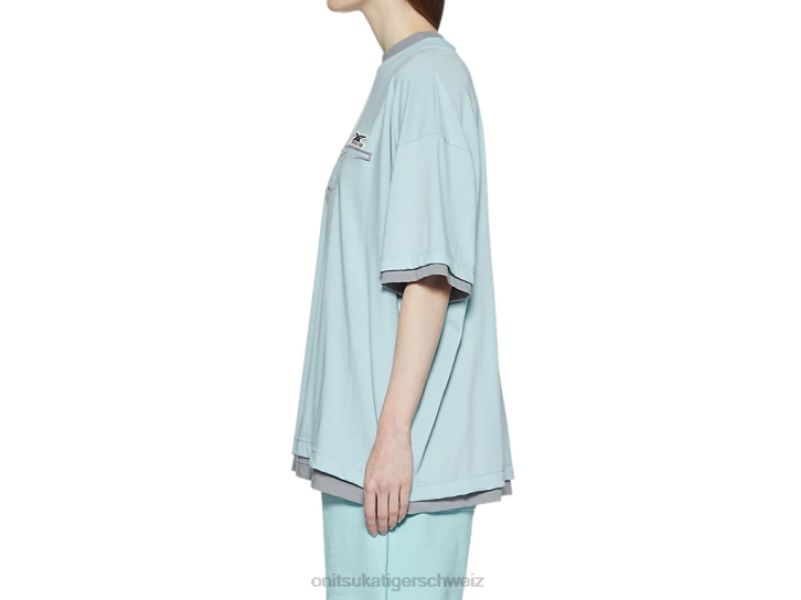 Onitsuka Tiger SS oben unisex hellblau/grau 8X88411 Kleidung