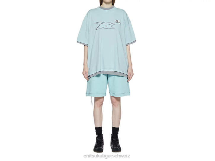 Onitsuka Tiger SS oben unisex hellblau/grau 8X88411 Kleidung