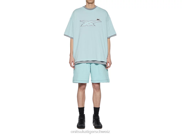 Onitsuka Tiger SS oben unisex hellblau/grau 8X88411 Kleidung