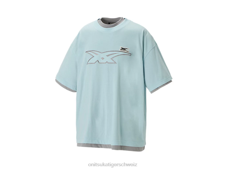 Onitsuka Tiger SS oben unisex hellblau/grau 8X88411 Kleidung