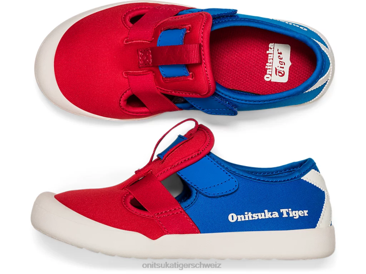 Onitsuka Tiger Sandale Mexico 66 Kinder klassisches Rot/Directoire-Blau 8X88642 Schuhe