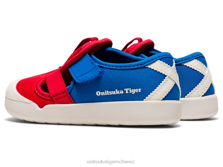 Onitsuka Tiger Sandale Mexico 66 Kinder klassisches Rot/Directoire-Blau 8X88657 Schuhe