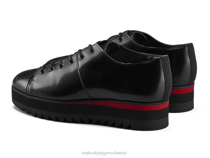 Onitsuka Tiger Schnürschuh Frauen Schwarz/klassisches Rot 8X88555 Schuhe